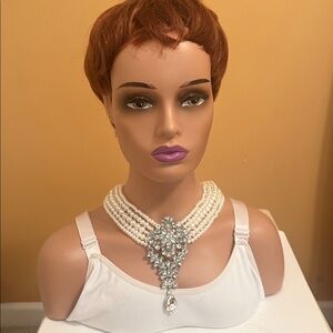 Pearl and Crystal Statement Necklace